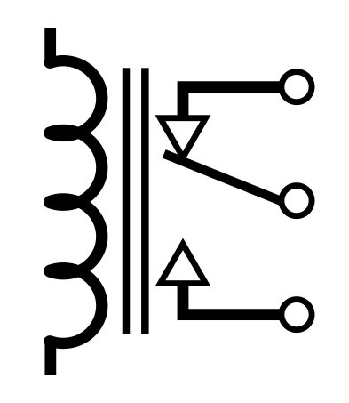 机电继电器的示意性符号。