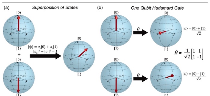 描绘qubit的状态的图像