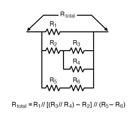 与前一电路中继电器触点的连接方式相同，并有相应的总电阻公式。