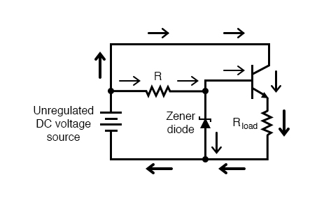 常见的集电极应用:电压调整器。
